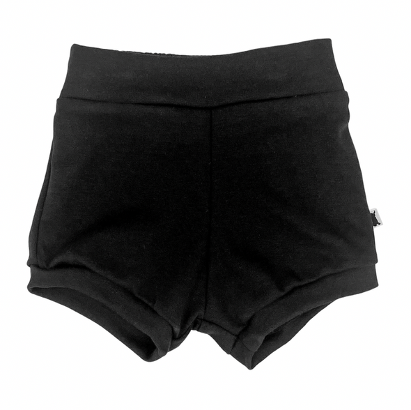 Black High Waisted Shorties - Little and Lively